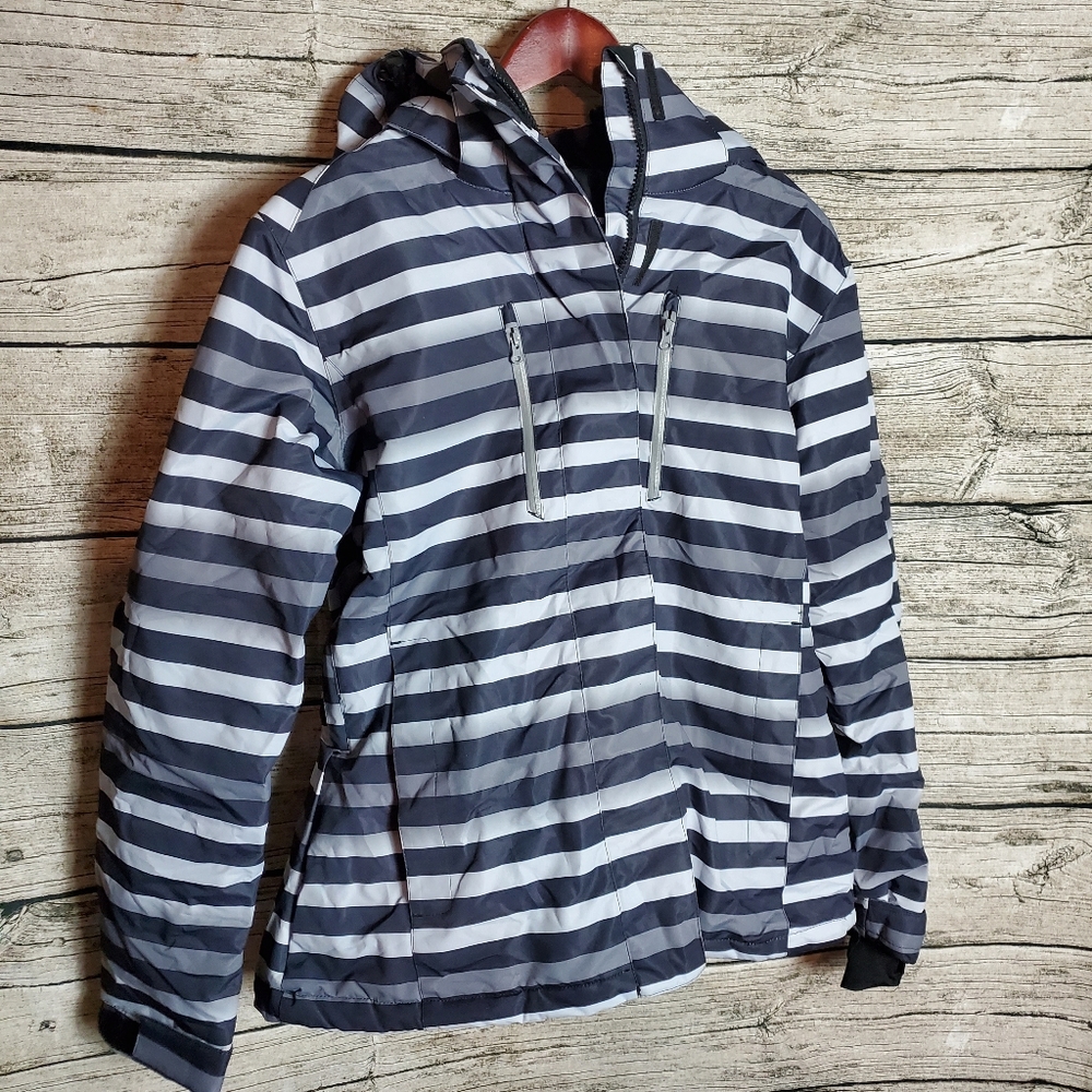 Iceburg Striped Jacket Size Small.Pit to pit approx: 21 inches Right shoulder